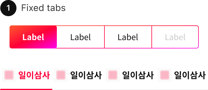 Type Fixed Tabs
